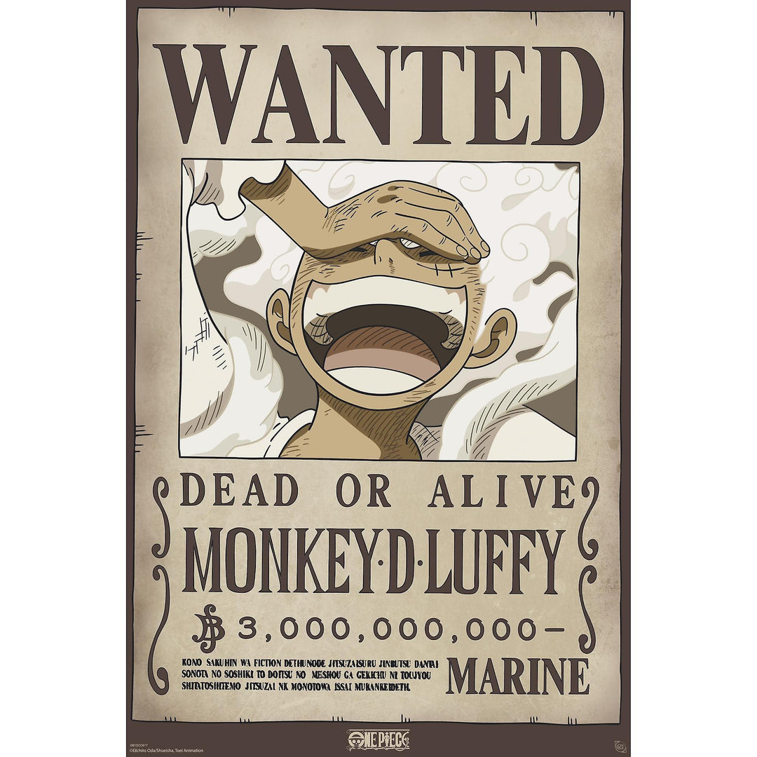 One Piece Plakat Wanted Luffy Wano - Supernerds