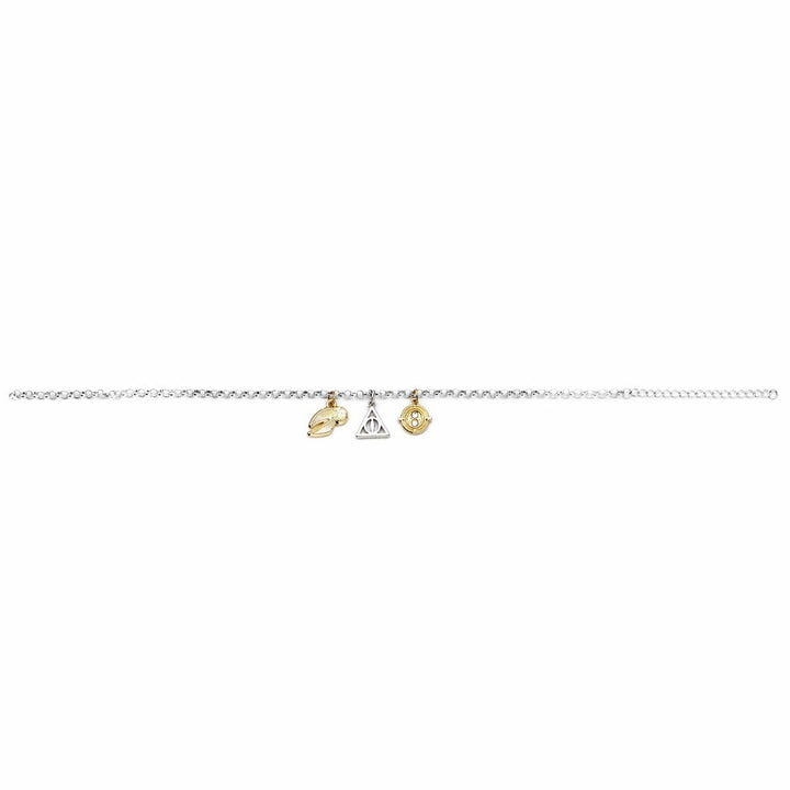 Harry Potter Armbånd Sølv Triple Charm - Supernerds