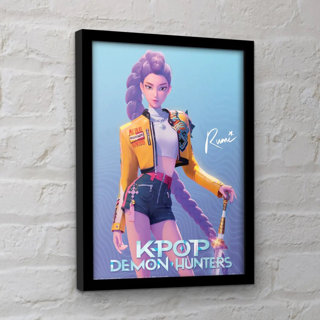 K - POP Demon Hunters Innrammet Bilde 30 x 40 cm Rumi - Supernerds