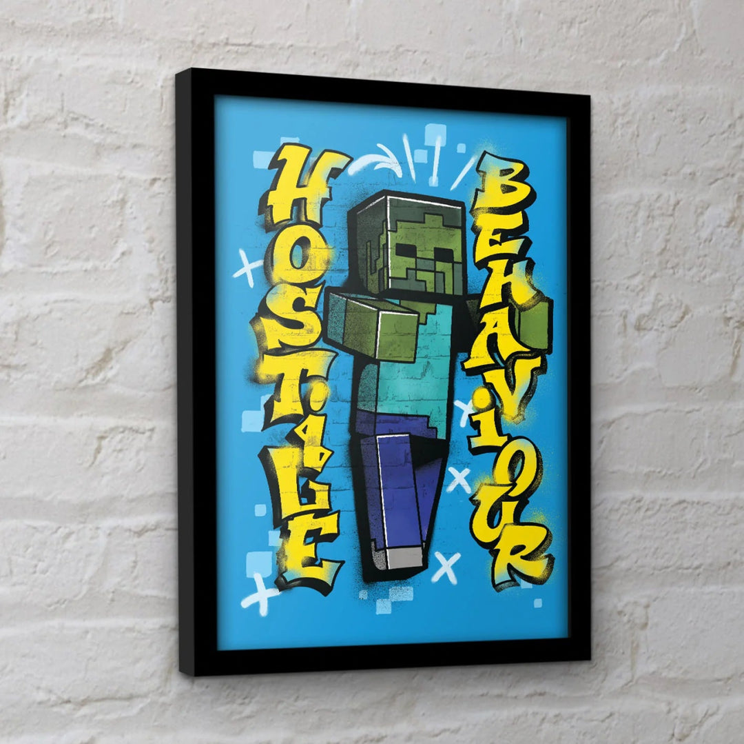 Minecraft Innrammet Bilde 30 x 40 cm Zombie - Supernerds