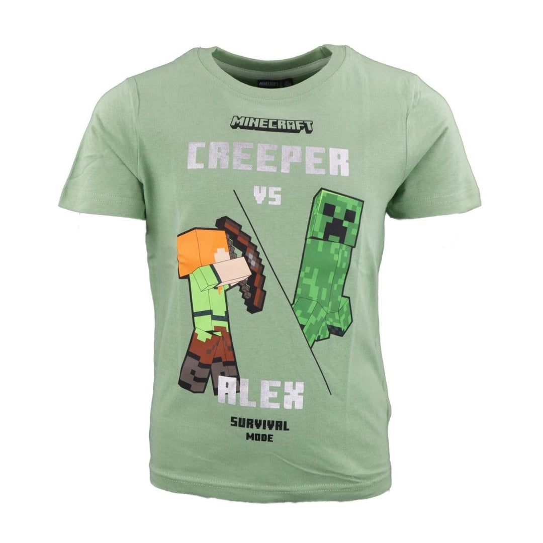 Minecraft T - skjorte Creeper VS Alex - Supernerds