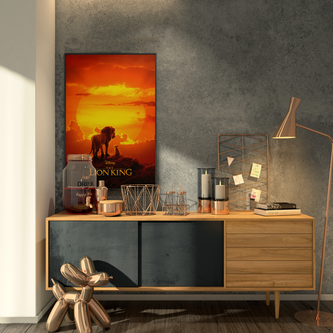 Disney's Løvenes Konge Plakat Solnedgang - Supernerds