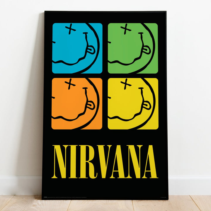 Nirvana Plakat Smiley Squares - Supernerds