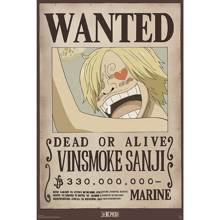 One Piece Plakat Wanted Sanji - Supernerds