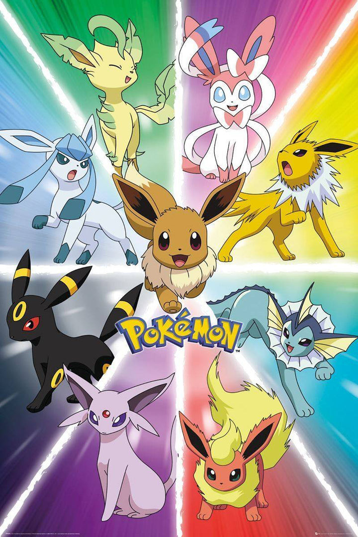 Pokemon Plakat Eevee Evolution - Supernerds