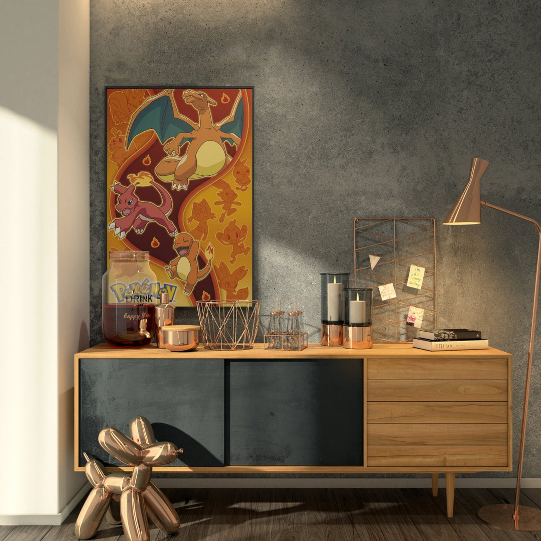 Pokemon Plakat Fire Type - Supernerds