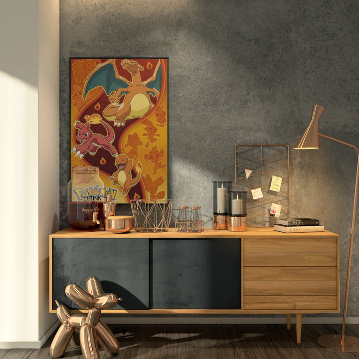 Pokemon Plakat Fire Type - Supernerds