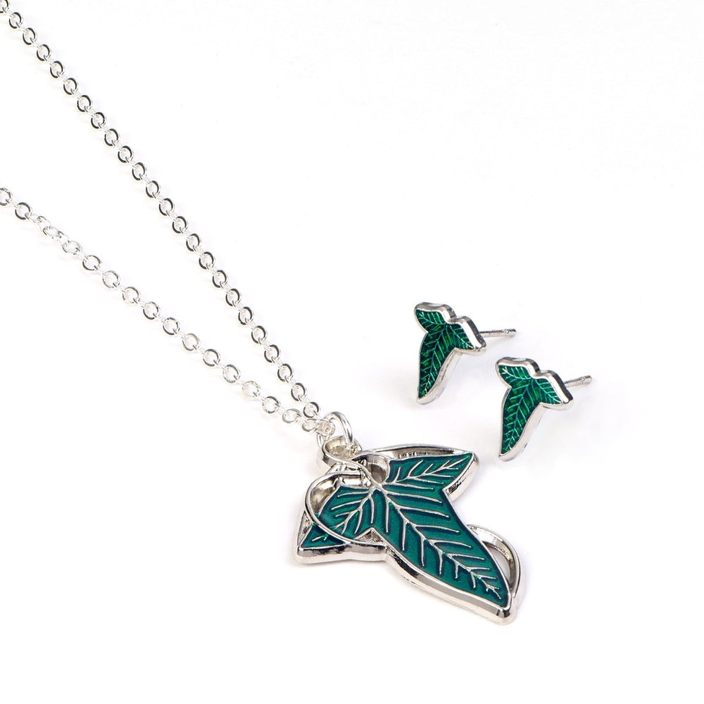 Ringenes Herre Smykke og Øredobber Leaf of Lorien Gavesett - Supernerds