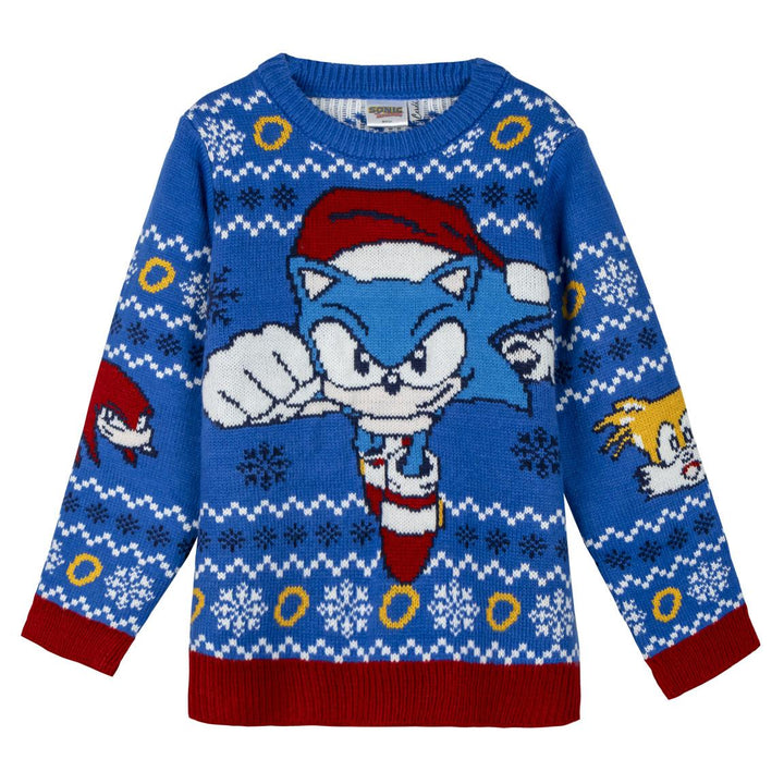 Sonic Julegenser Strikket - Supernerds