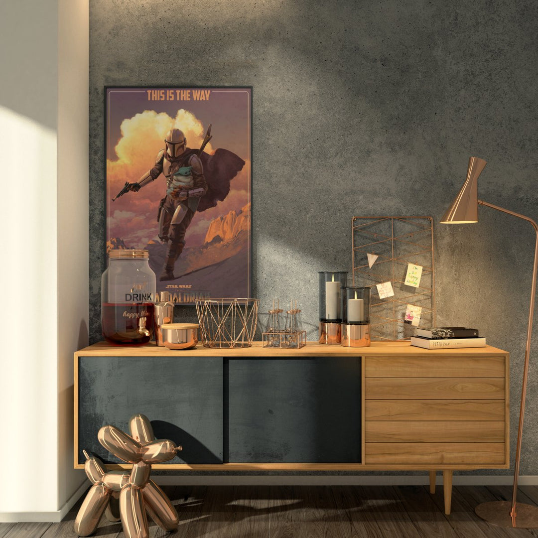 Star Wars Plakat Mandalorian On The Run - Supernerds