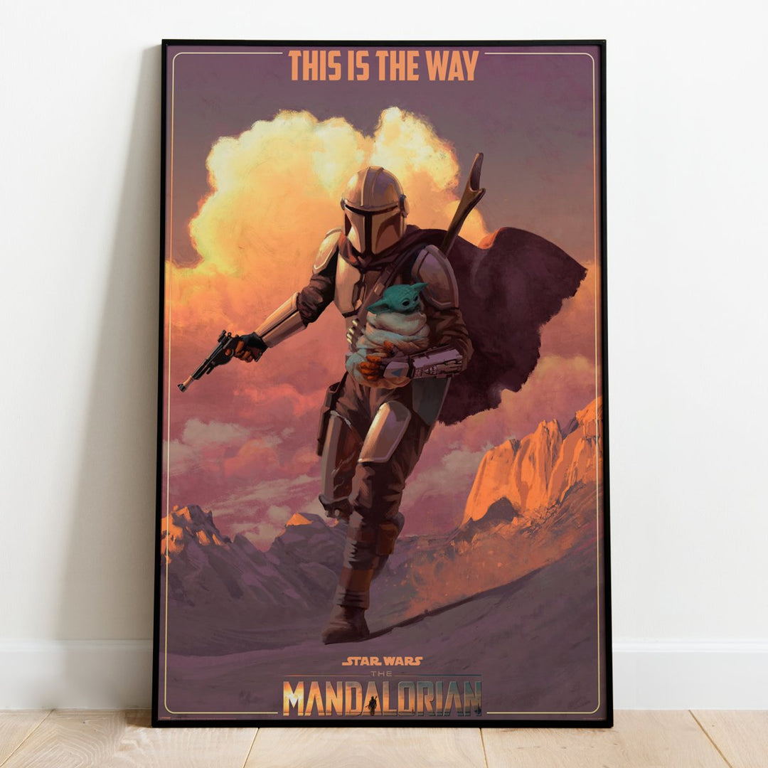 Star Wars Plakat Mandalorian On The Run - Supernerds