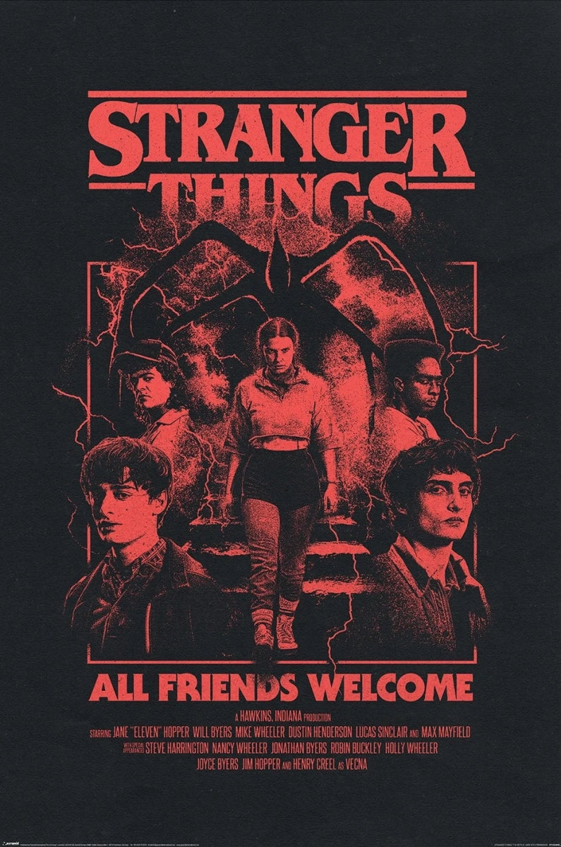 Stranger Things Plakat All Friends Welcome - Supernerds
