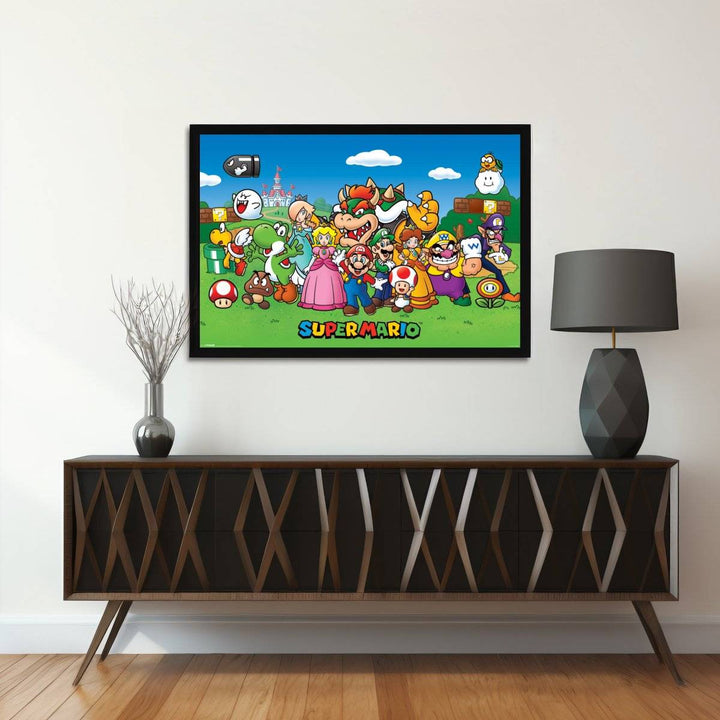 Super Mario Plakat Characters Lineup - Supernerds