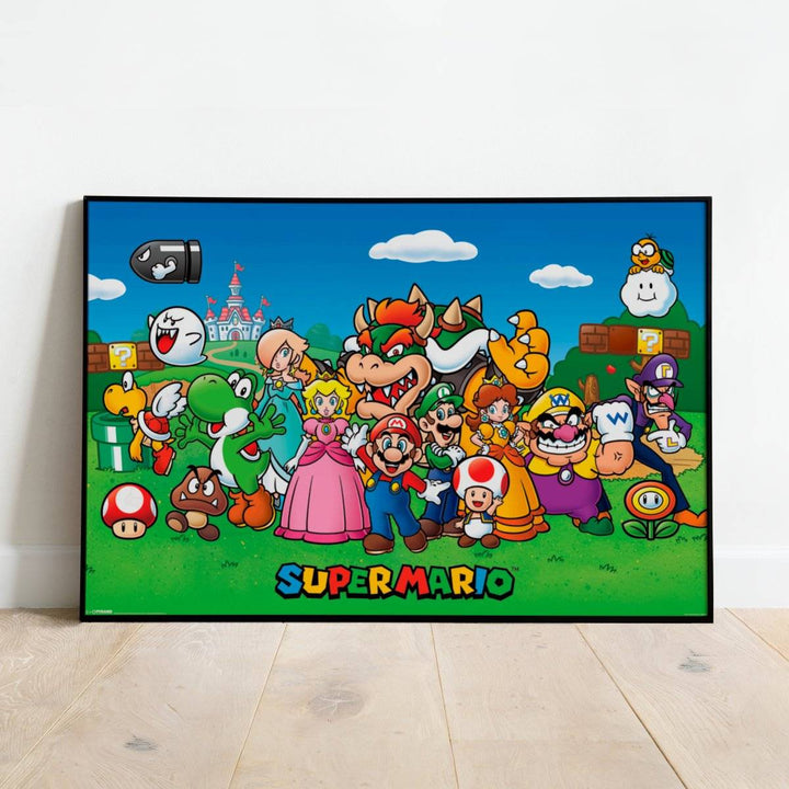 Super Mario Plakat Characters Lineup - Supernerds