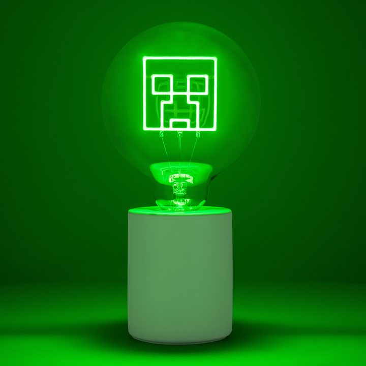 Minecraft Lampe LED Neonpære Creeper