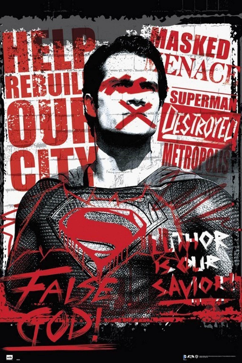 Batman vs Superman Plakat False God - Supernerds
