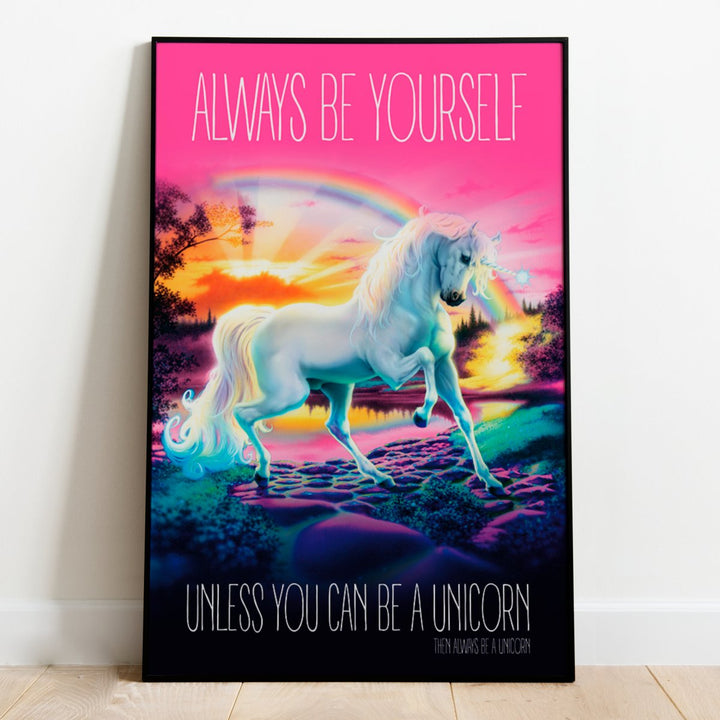 Enhjørning Plakat Always Be Yourself - Supernerds