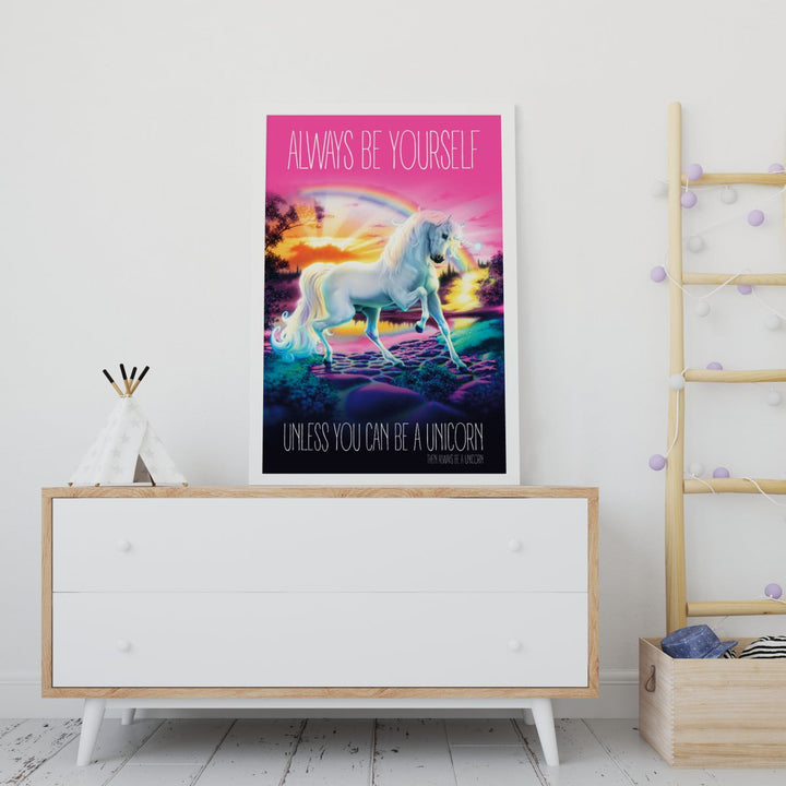 Enhjørning Plakat Always Be Yourself - Supernerds