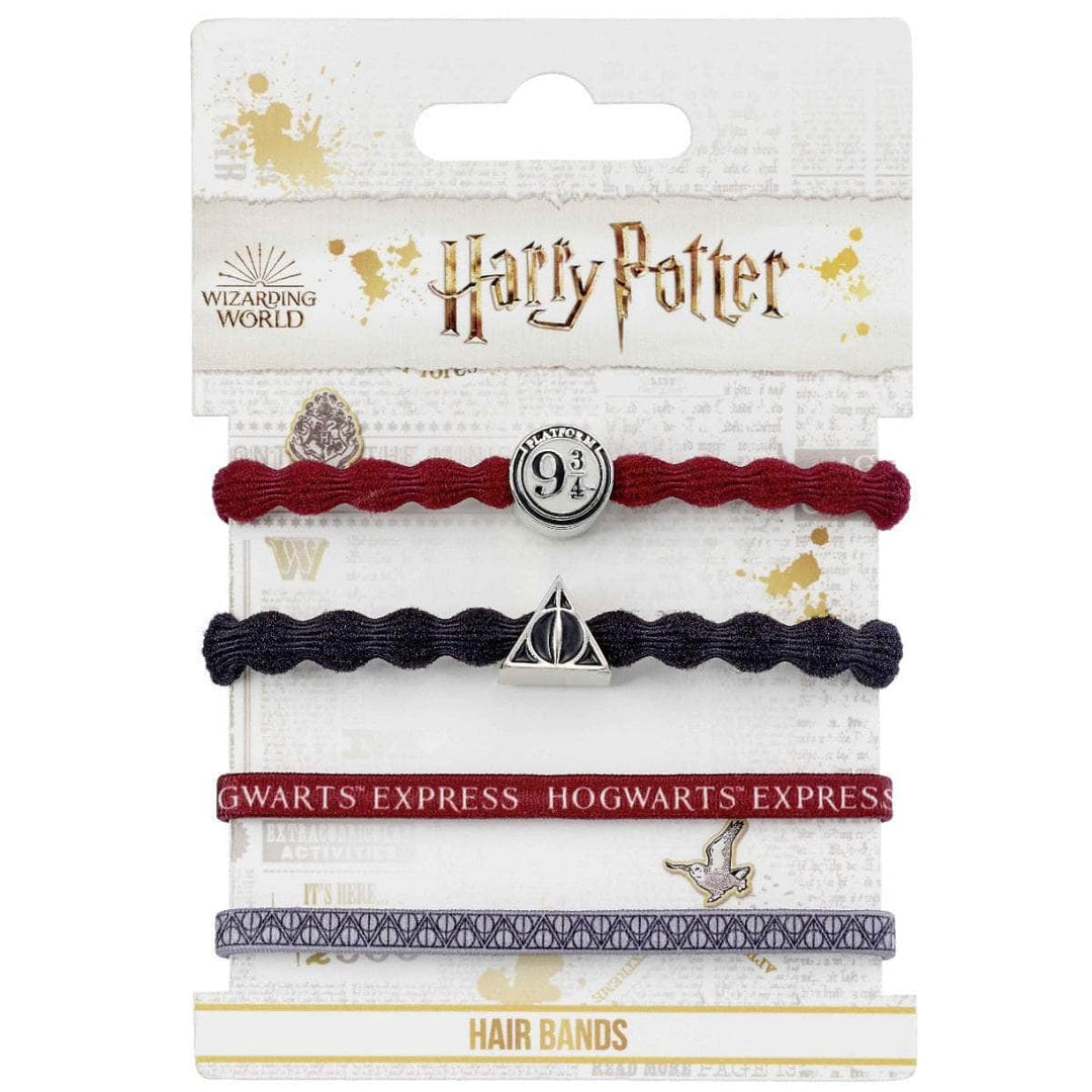Harry Potter Hårstrikk Platform 9 3/4 & Deathly Hallows 4-pk - Supernerds