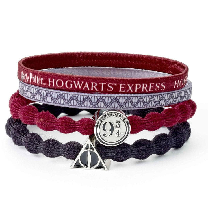 Harry Potter Hårstrikk Platform 9 3/4 & Deathly Hallows 4-pk - Supernerds