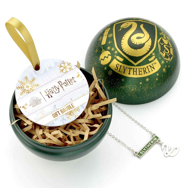 Harry Potter Julekule Med Smykke Slytherin - Supernerds