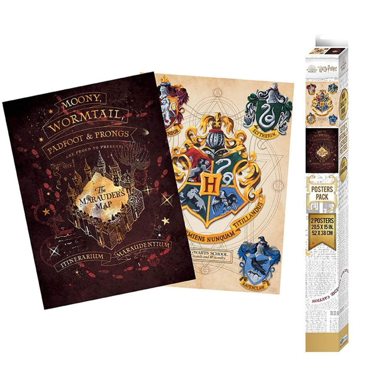 Harry Potter Plakat 52 x 38 cm Crests & Marauders 2-pk - Supernerds
