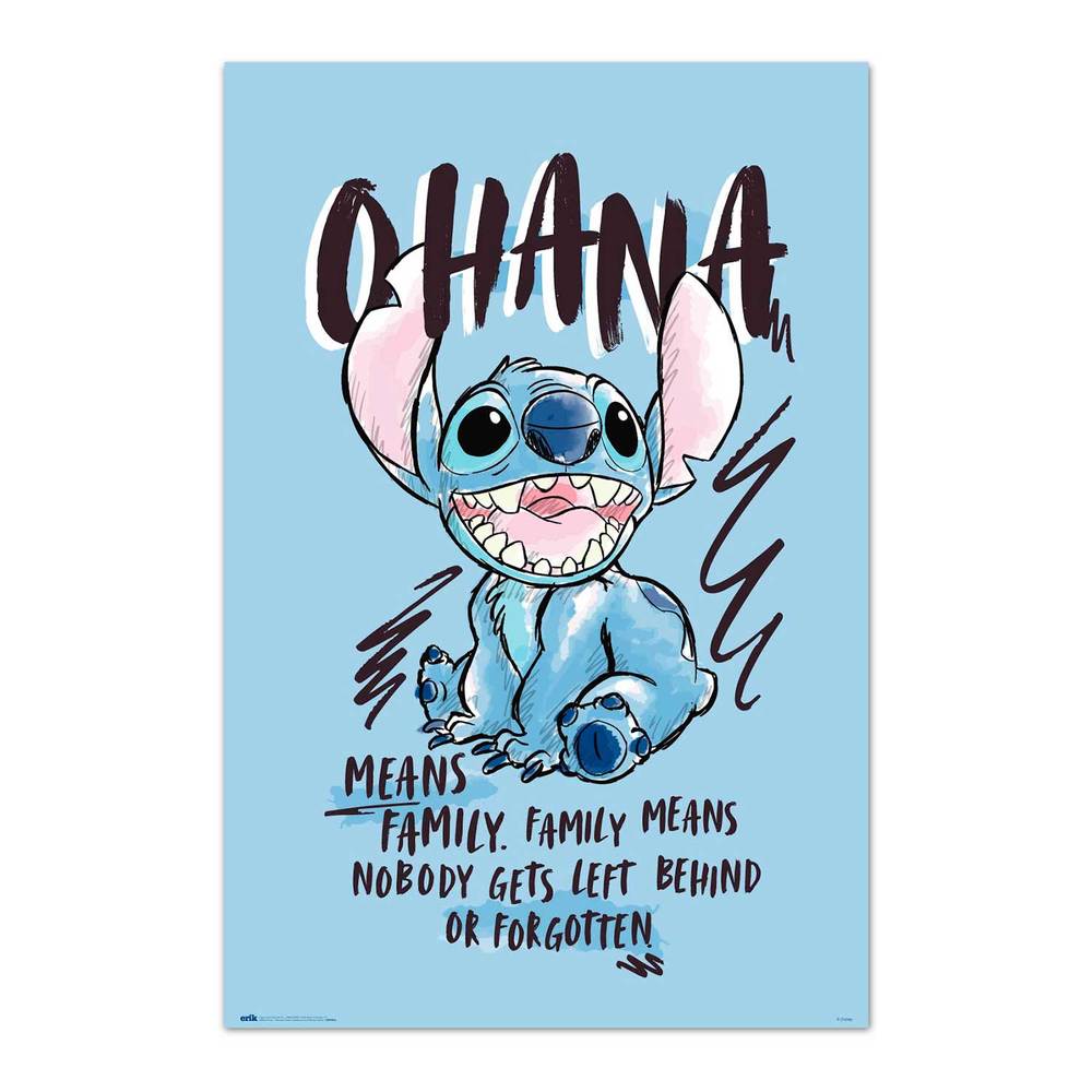 Lilo and Stitch Plakat Ohana - Supernerds