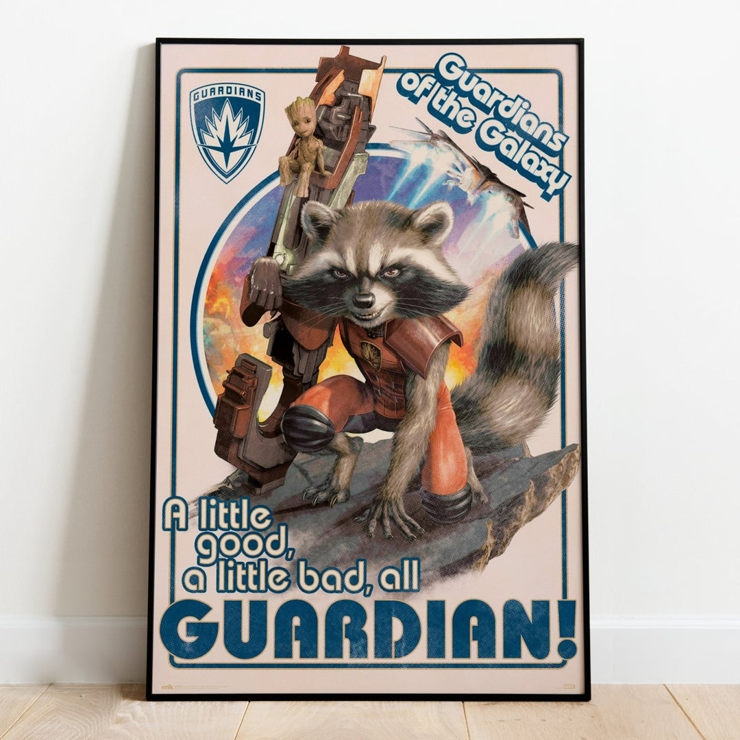 Marvel's Guardians of The Galaxy Plakat Rocket & Baby Groot - Supernerds