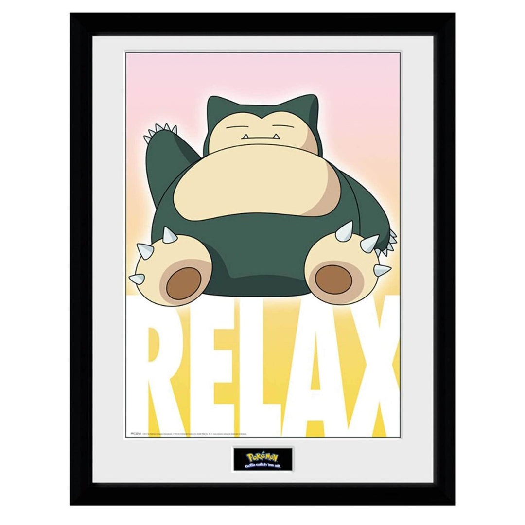 Pokemon Innrammet Bilde 30 x 40 cm Snorlax - Supernerds