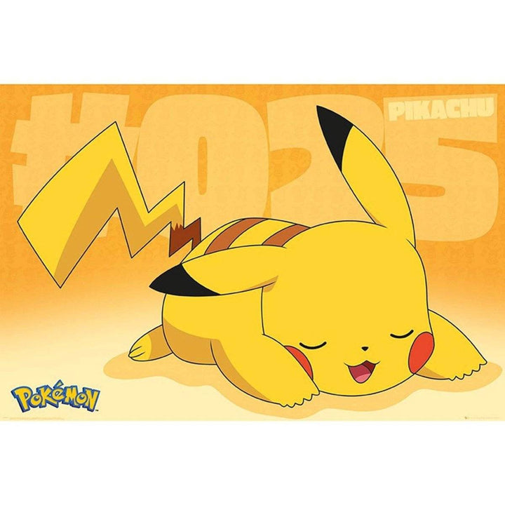 Pokemon Plakat Pikachu Asleep - Supernerds