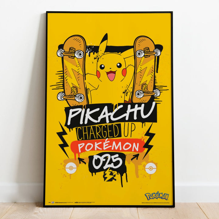 Pokemon Plakat Pikachu Charged Up - Supernerds