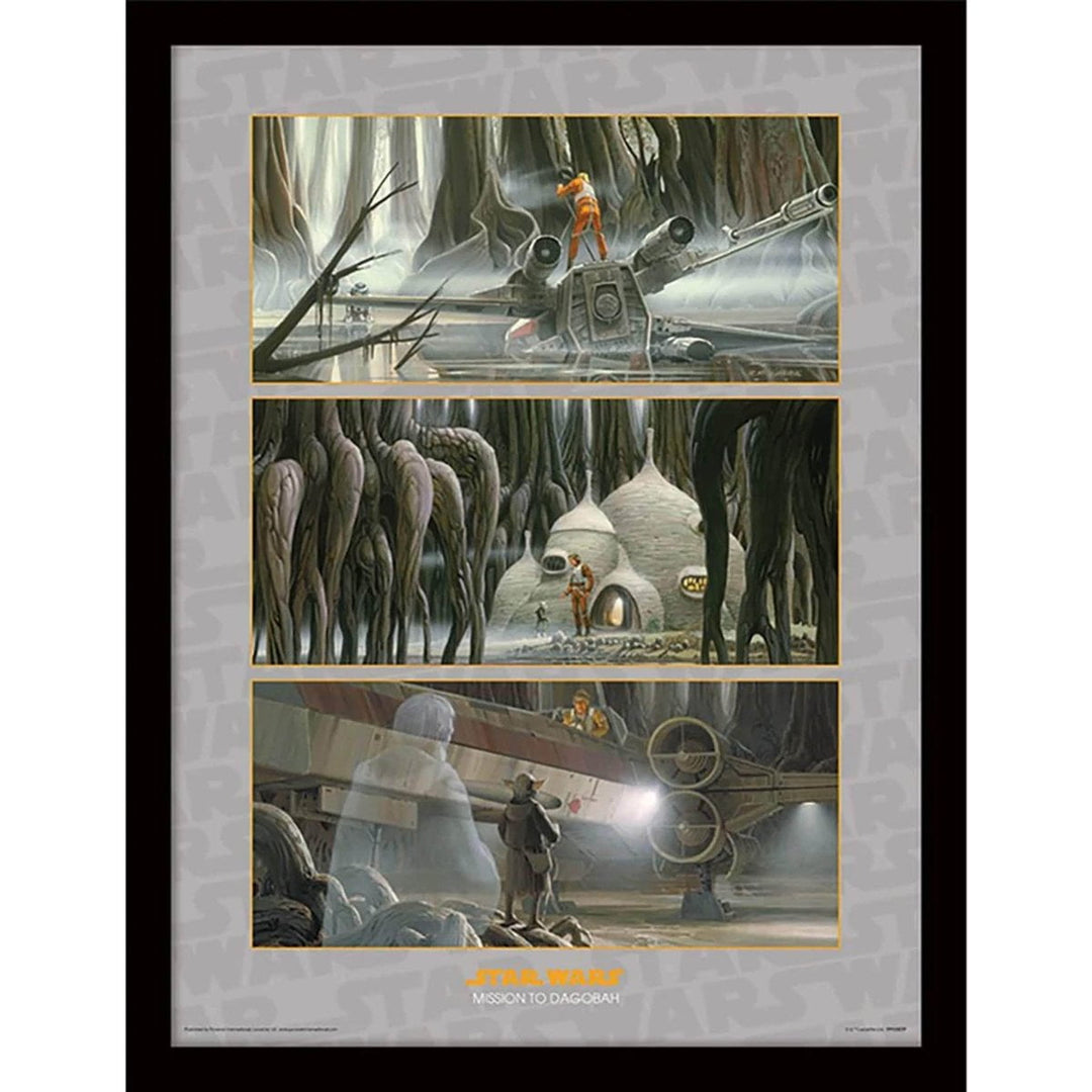 Star Wars Innrammet Bilde 30 x 40 cm Mission to Dagobah - Supernerds