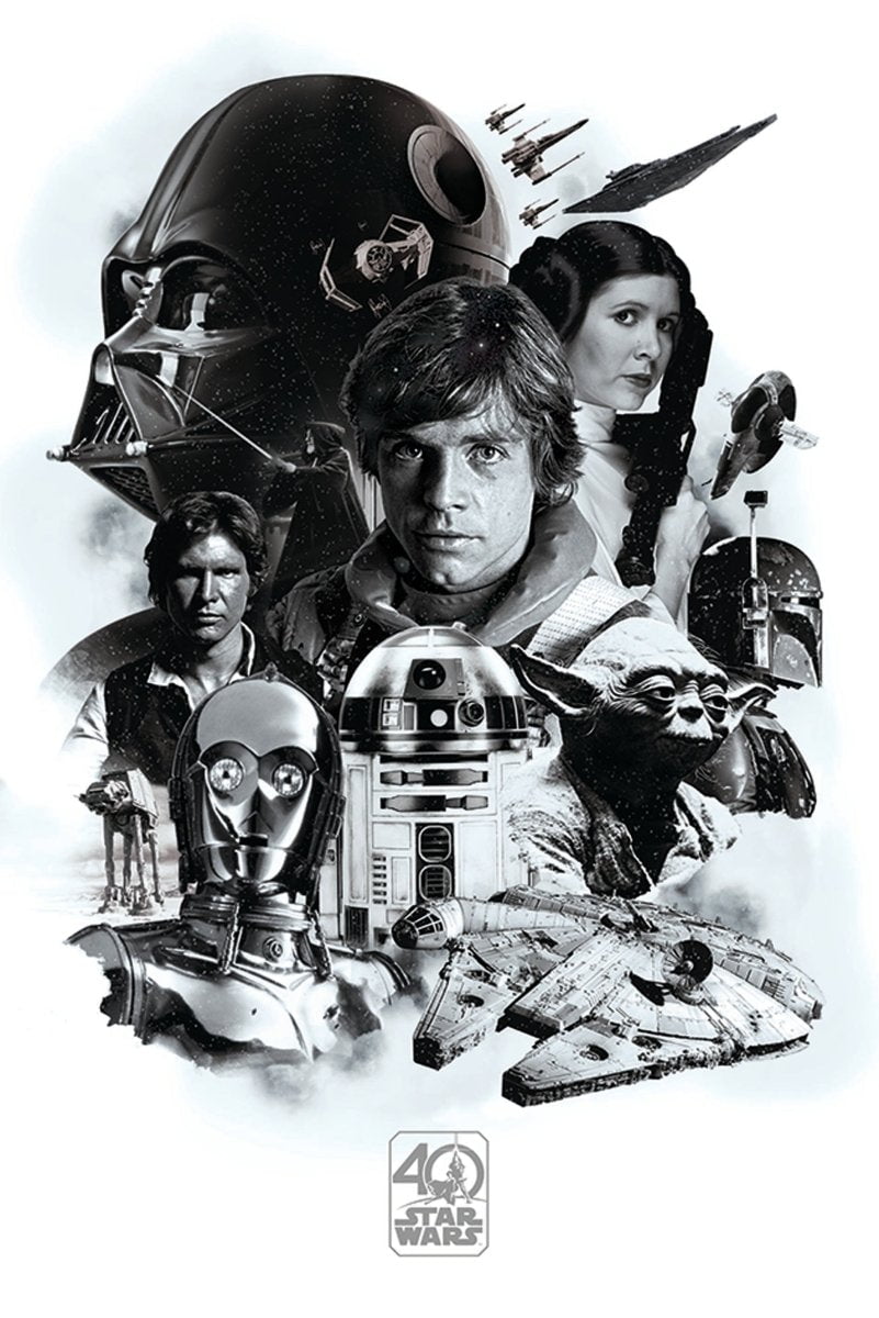 Star Wars Plakat 40th Anniversary - Supernerds