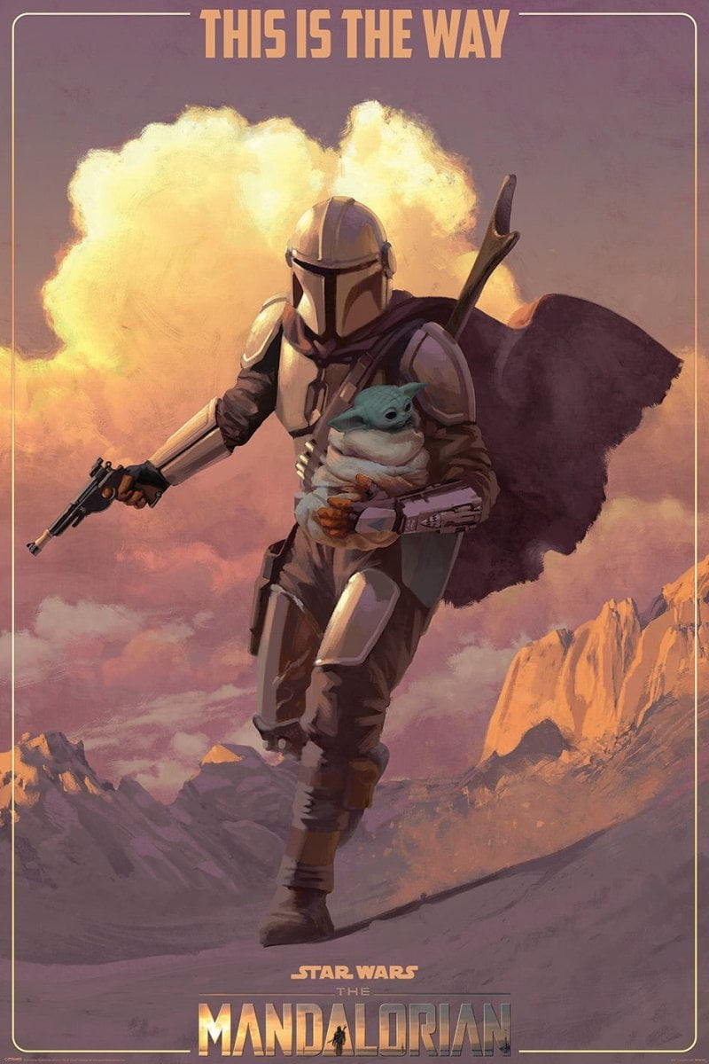 Star Wars Plakat Mandalorian On The Run - Supernerds