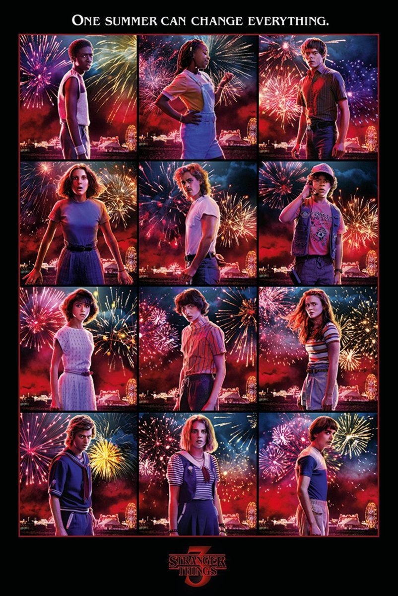 Stranger Things Plakat Character Montage - Supernerds