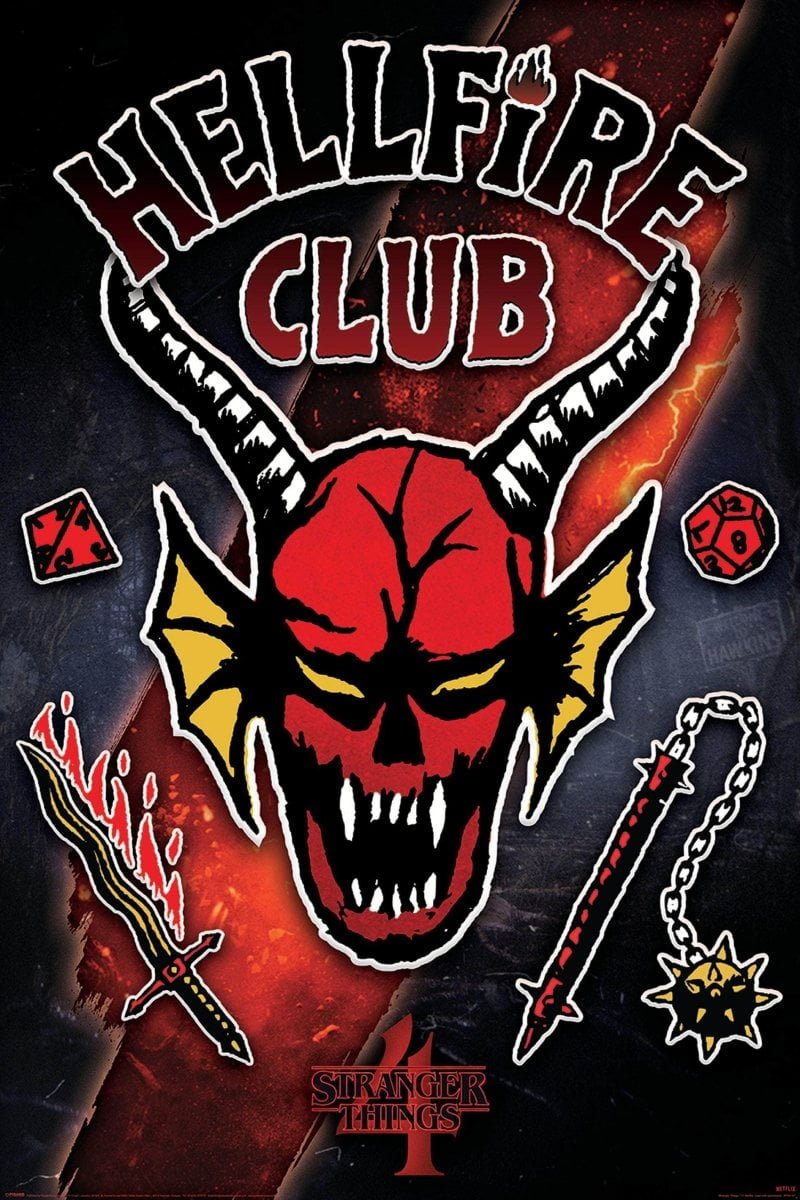 Stranger Things Plakat Hellfire Rift - Supernerds