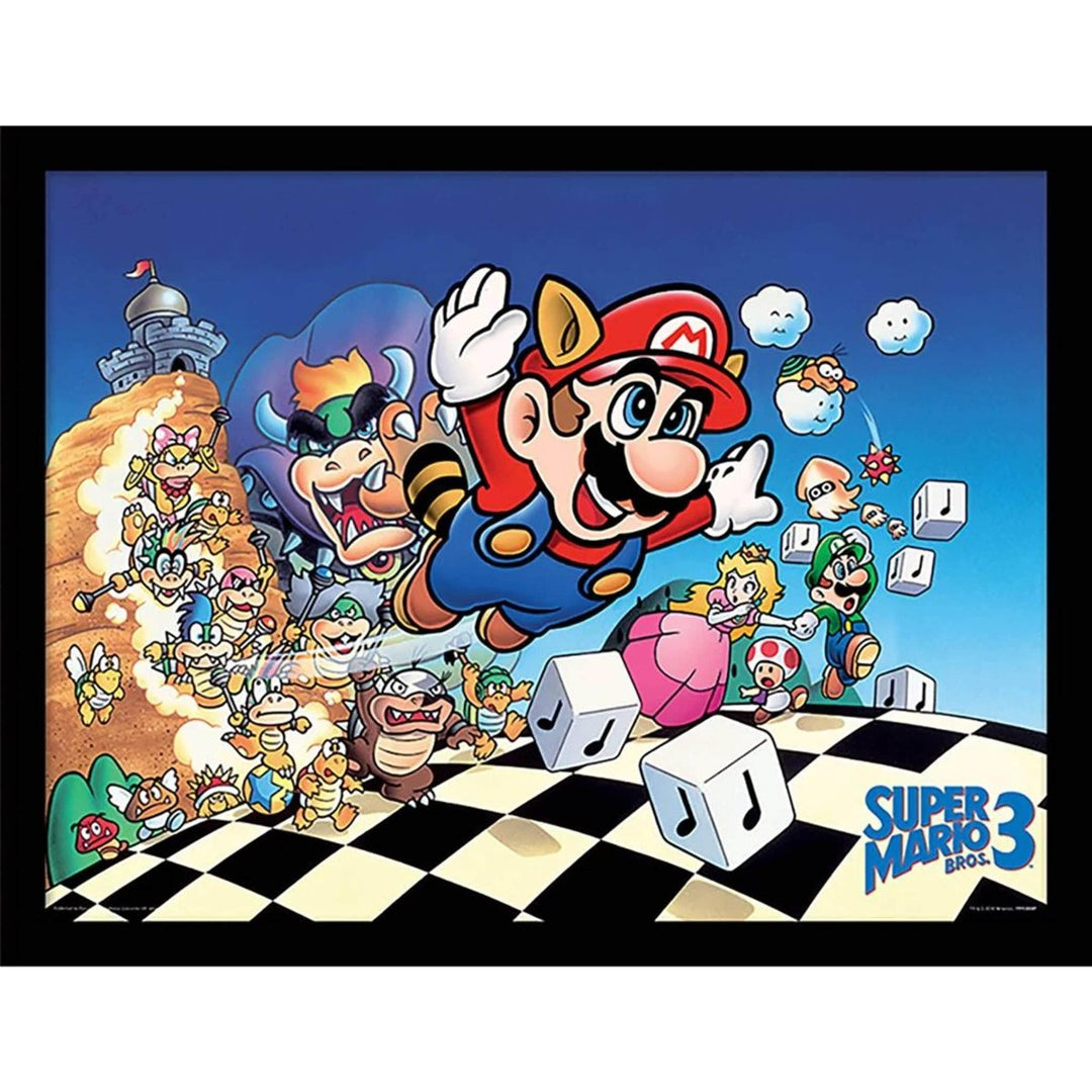 Super Mario Innrammet Bilde 30 x 40 cm SM3 Art - Supernerds