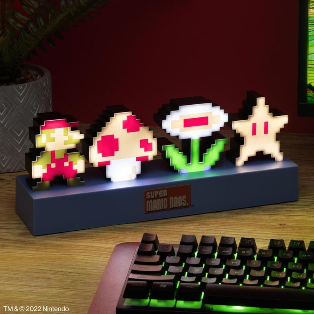 Super Mario Lampe Retro Power Ups - Supernerds