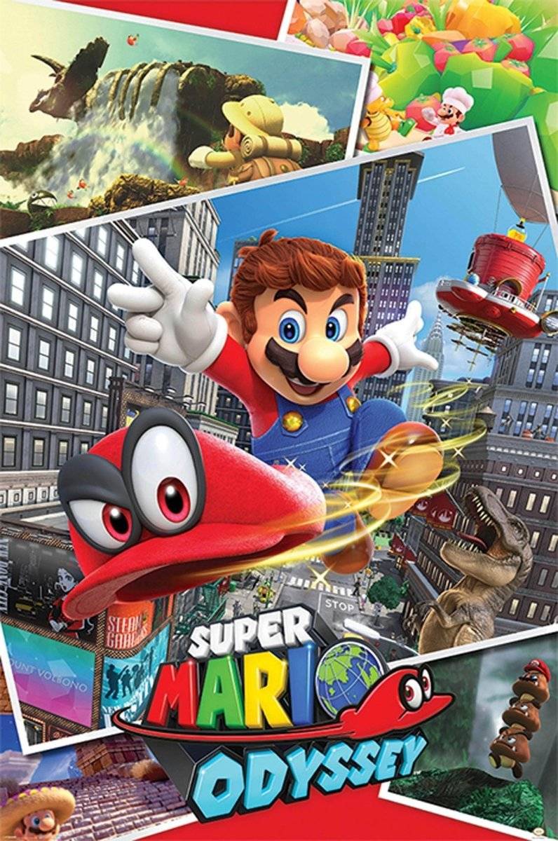 Super Mario Plakat Odyssey Collage - Supernerds