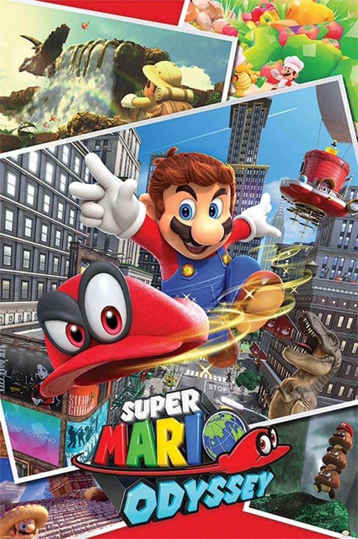 Super Mario Plakat Odyssey Collage - Supernerds