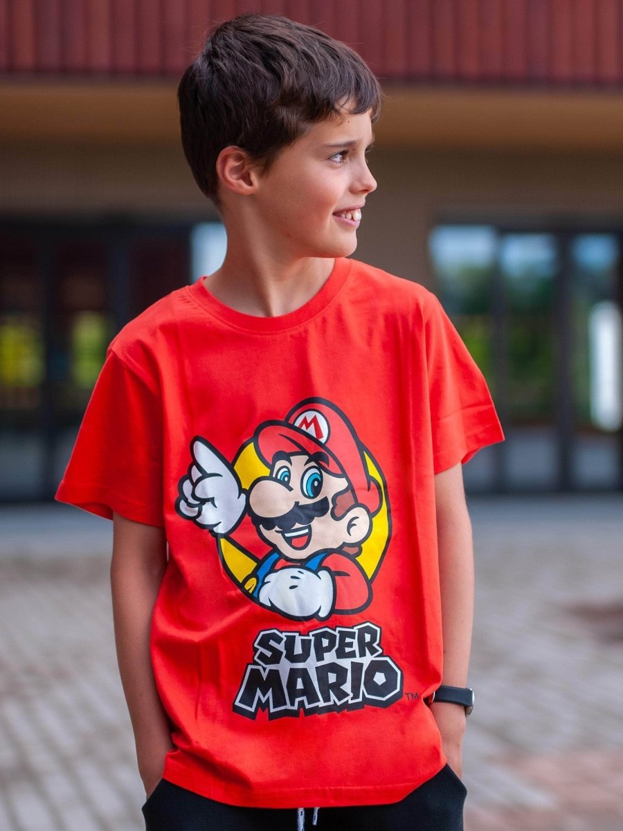 Super Mario T-skjorte Fiery Red - Supernerds