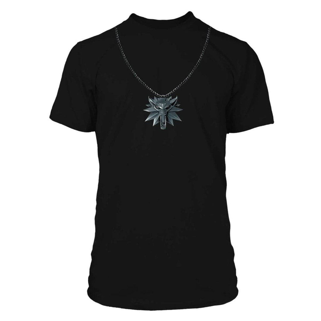 The Witcher T-skjorte Wolf Medallion - Supernerds
